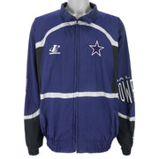 NFL (Pro Line) - Dallas Cowboys Zip-Up Windbreaker 1990s X-Large Vintage Retro Football