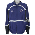 NFL (Pro Line) - Dallas Cowboys Zip-Up Windbreaker 1990s X-Large Vintage Retro Football