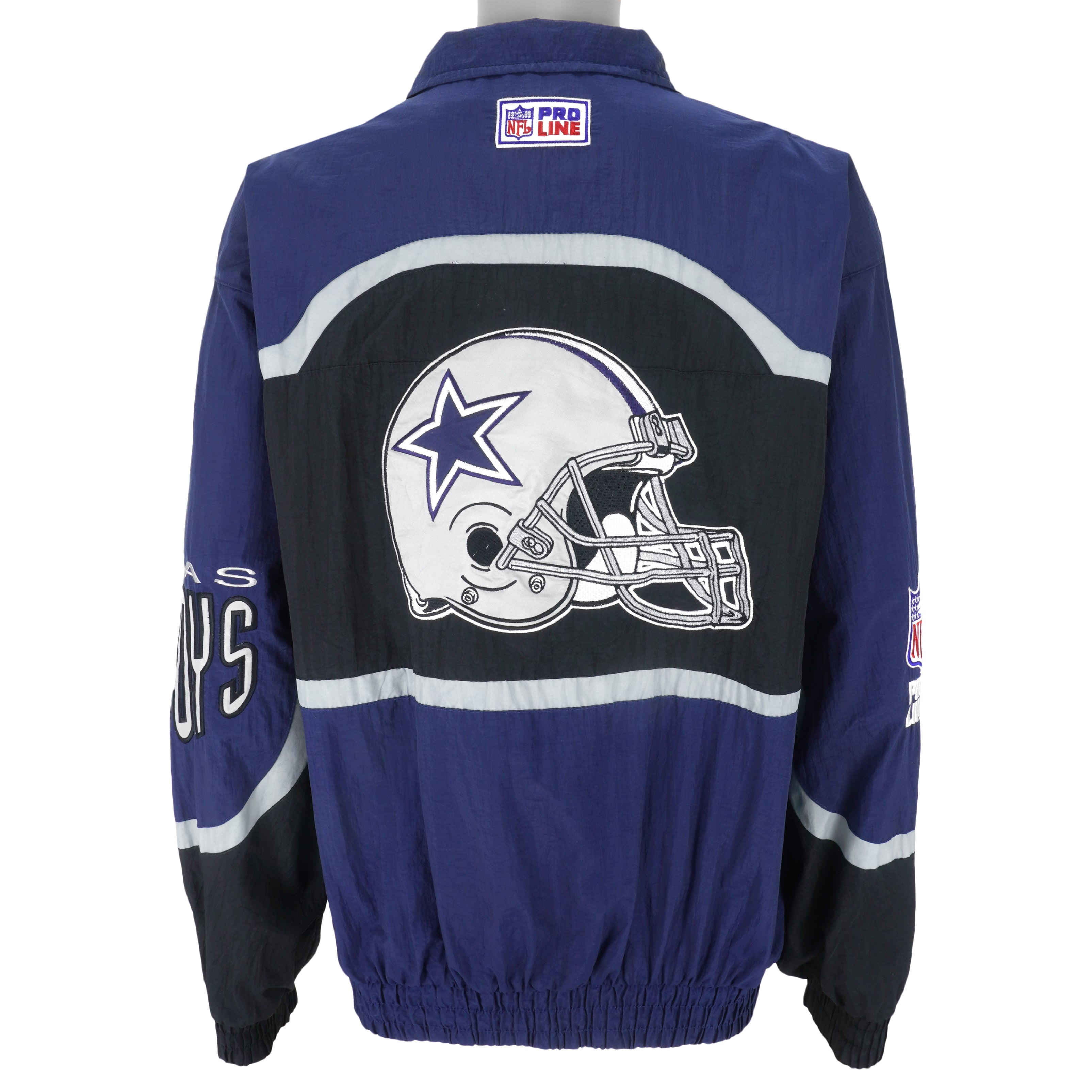 NFL (Pro Line) - Dallas Cowboys Zip-Up Windbreaker 1990s X-Large Vintage Retro Football