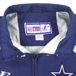 NFL (Pro Line) - Dallas Cowboys Zip-Up Windbreaker 1990s X-Large Vintage Retro Football