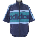 Adidas - Blue Zip-Up Made in Spain Track T-Shirt 1990s XX-Large