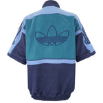 Adidas - Blue Zip-Up Track T-Shirt 1990s XX-Large Vintage Retro
