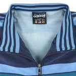 Adidas - Blue Zip-Up Track T-Shirt 1990s XX-Large Vintage Retro