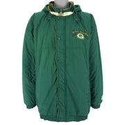 Starter - Green Bay Packers Hooded Jacket 1990s 2X-Large Vintage Retro Football