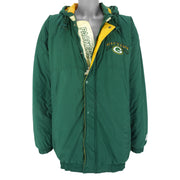 Starter - Green Bay Packers Hooded Jacket 1990s 2X-Large Vintage Retro Football