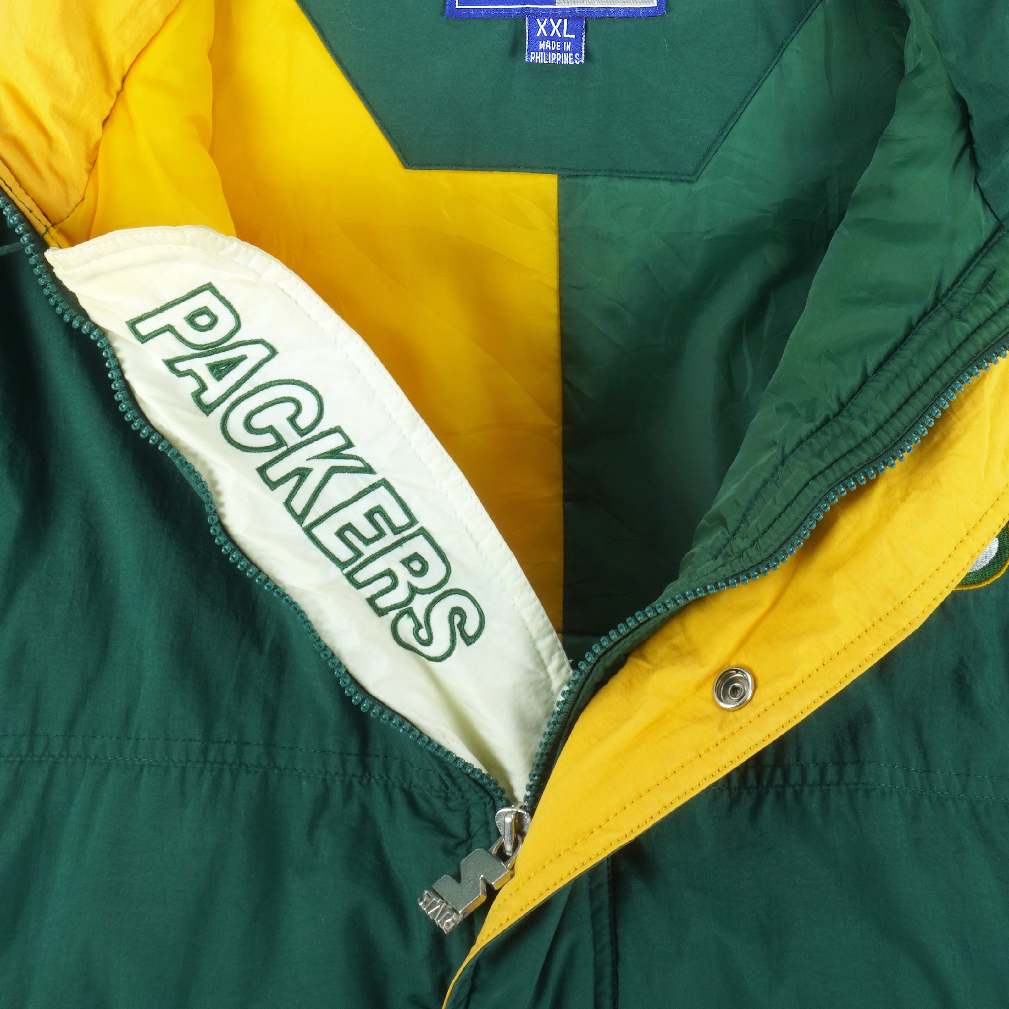 Starter - Green Bay Packers Hooded Jacket 1990s 2X-Large Vintage Retro Football