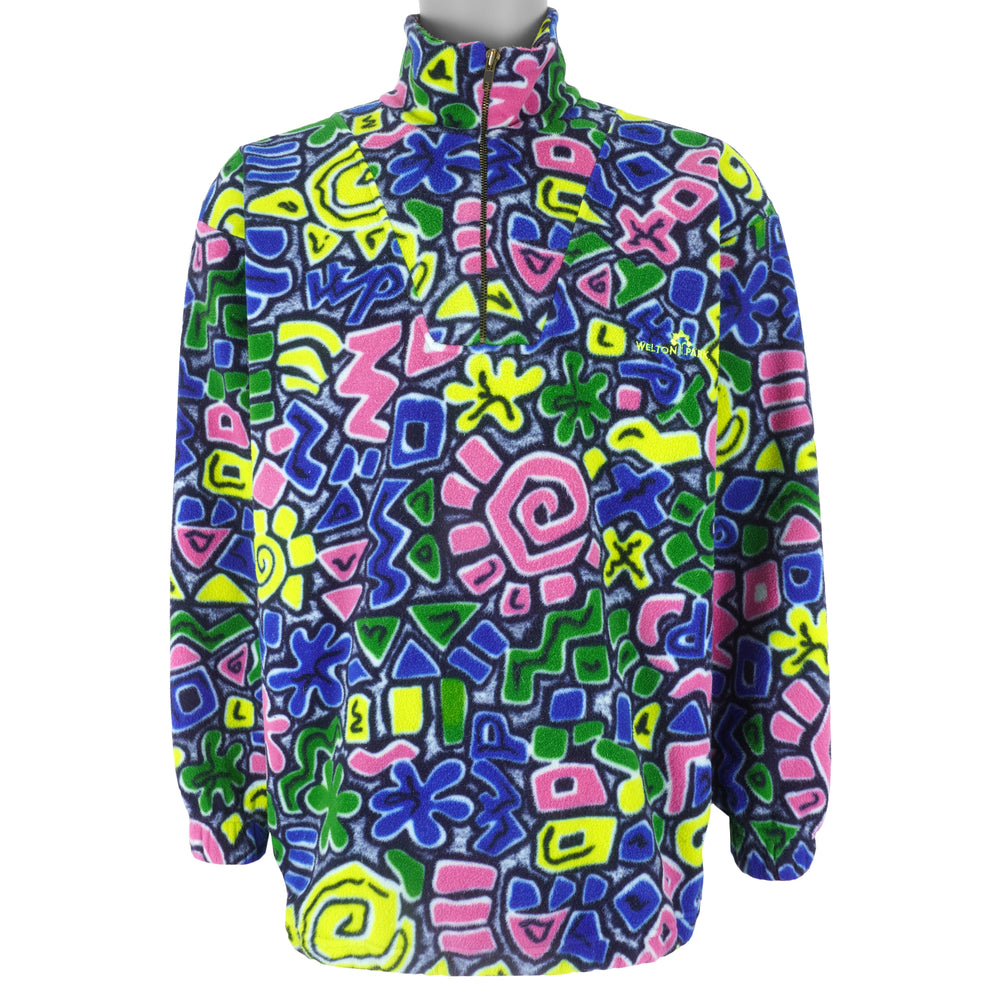 Vintage - Weldon Park 1/4 Zip Fleece Sweatshirt 1990s Large Vintage Retro