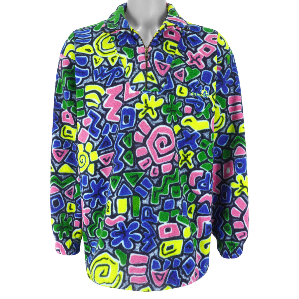 Vintage - Weldon Park 1/4 Zip Fleece Sweatshirt 1990s Large Vintage Retro