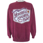 NHL (Nutmeg) - Montreal Canadiens Crew Neck Sweatshirt 1990s X-Large Vintage Retro Hockey