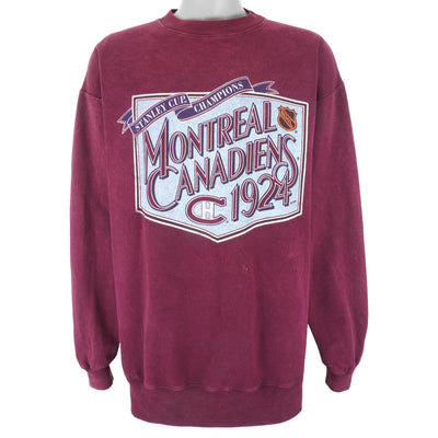 NHL (Nutmeg) - Montreal Canadiens Crew Neck Sweatshirt 1990s X-Large