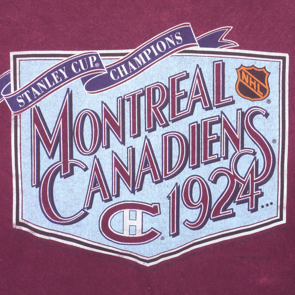 NHL (Nutmeg) - Montreal Canadiens Crew Neck Sweatshirt 1990s X-Large Vintage Retro Hockey