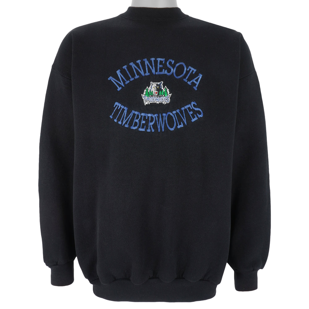 NBA (Logo 7) -  Minnesota Timberwolves Embroidered Sweatshirt 1990s X-Large Vintage Retro Basketball