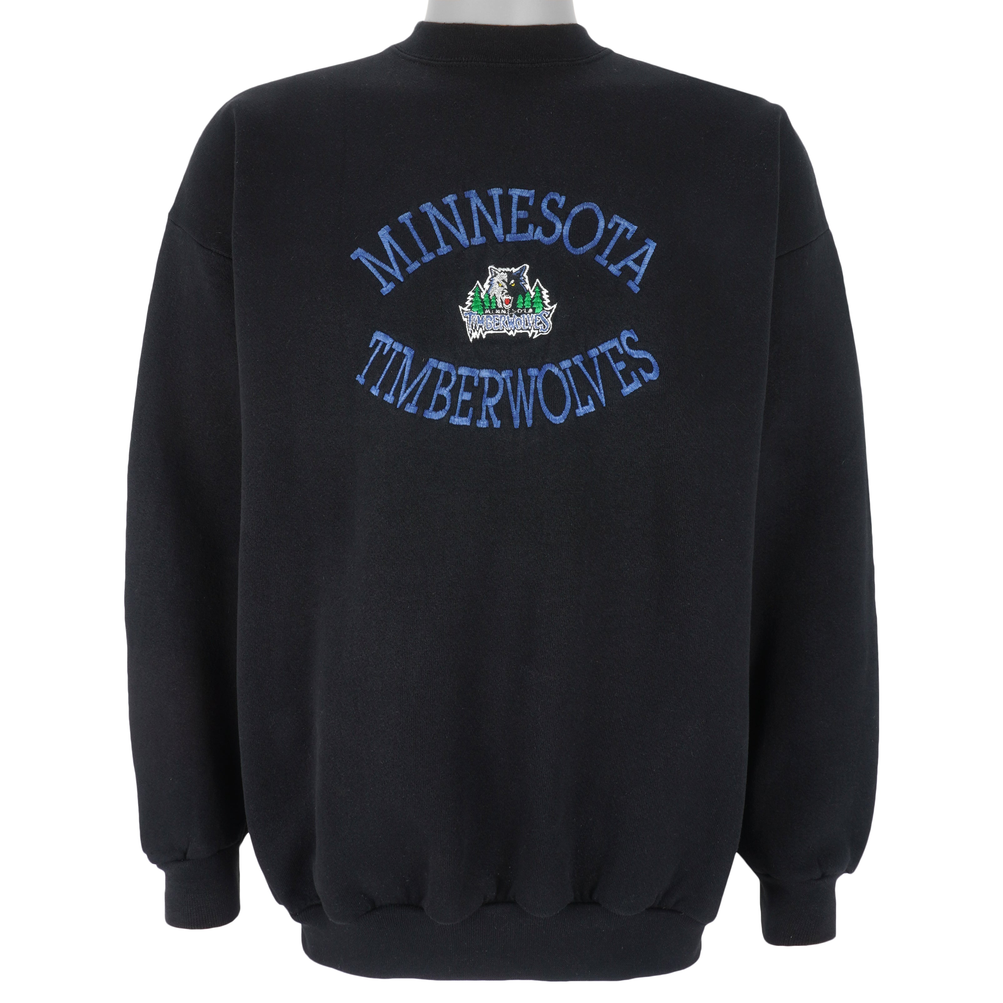 NBA (Logo 7) -  Minnesota Timberwolves Embroidered Sweatshirt 1990s X-Large Vintage Retro Basketball