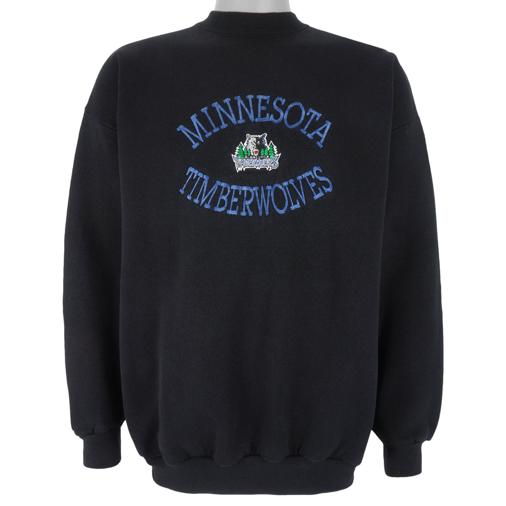 NBA (Logo 7) -  Minnesota Timberwolves Embroidered Sweatshirt 1990s X-Large Vintage Retro Basketball