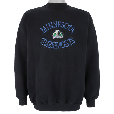 NBA (Logo 7) -  Minnesota Timberwolves Embroidered Sweatshirt 1990s X-Large