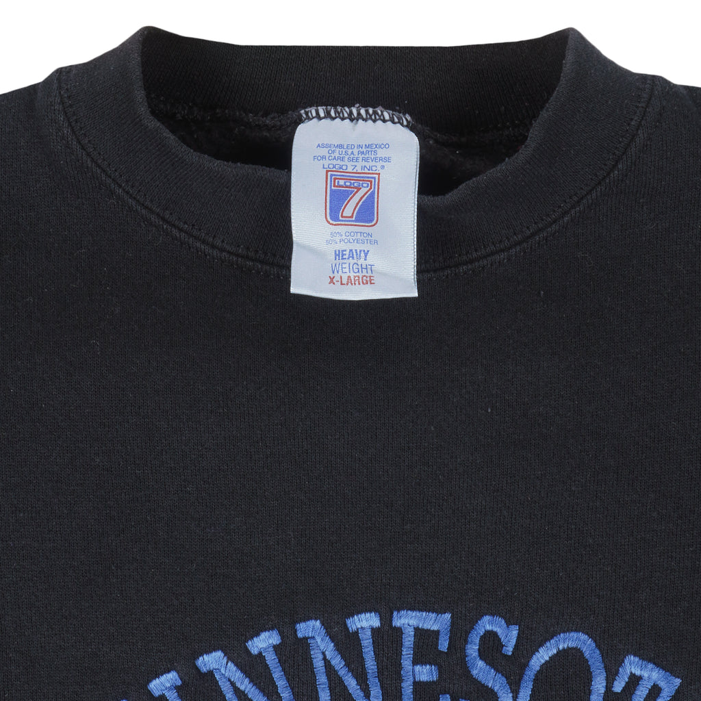 NBA (Logo 7) -  Minnesota Timberwolves Embroidered Sweatshirt 1990s X-Large Vintage Retro Basketball