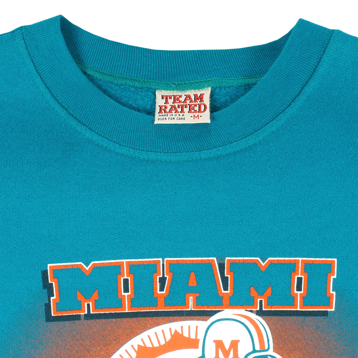 NFL - Miami Dolphins Crew Neck Sweatshirt 1990s Medium Vintage Retro Football