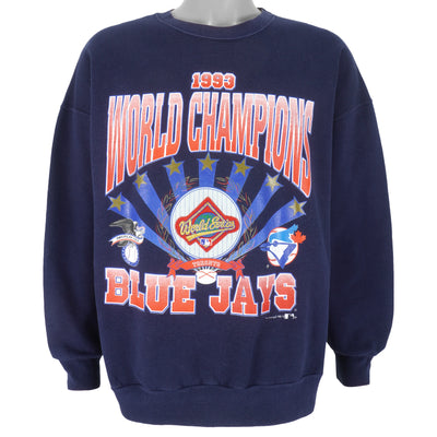 MLB (Nutmeg) - Toronto Blue Jays, World Champs Crew Neck Sweatshirt 1993 Medium