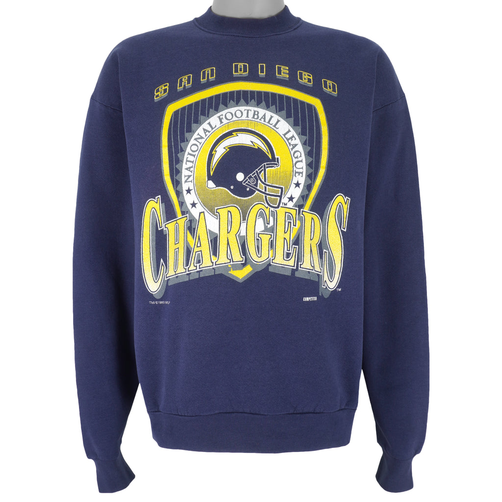 NFL - San Diego Chargers Crew Neck Sweatshirt 1993 X-Large Vintage Retro Football
