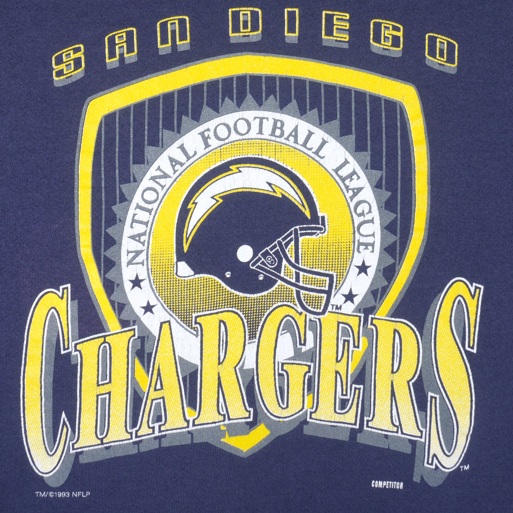 NFL - San Diego Chargers Crew Neck Sweatshirt 1993 X-Large Vintage Retro Football