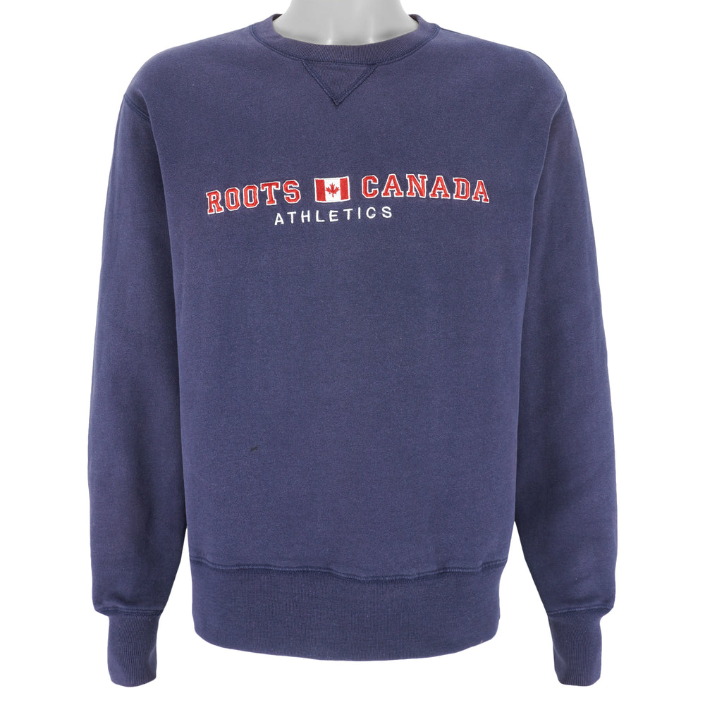 Vintage - Roots Canada Crew Neck Sweatshirt 1990s Medium Vintage Retro