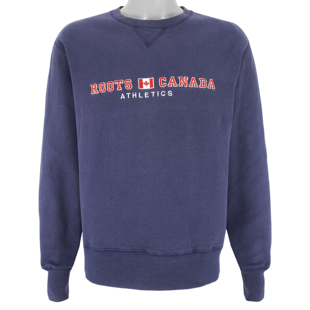 Vintage - Roots Canada Crew Neck Sweatshirt 1990s Medium Vintage Retro