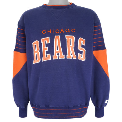 Stater - NFL Chicago Bears Embroidered Crew Neck Sweatshirt 1980s Large