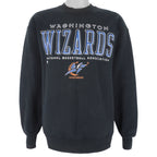 NBA (Pro Player) - Washington Wizards Crew Neck Sweatshirt 1990s Large Vintage Retro Basketball