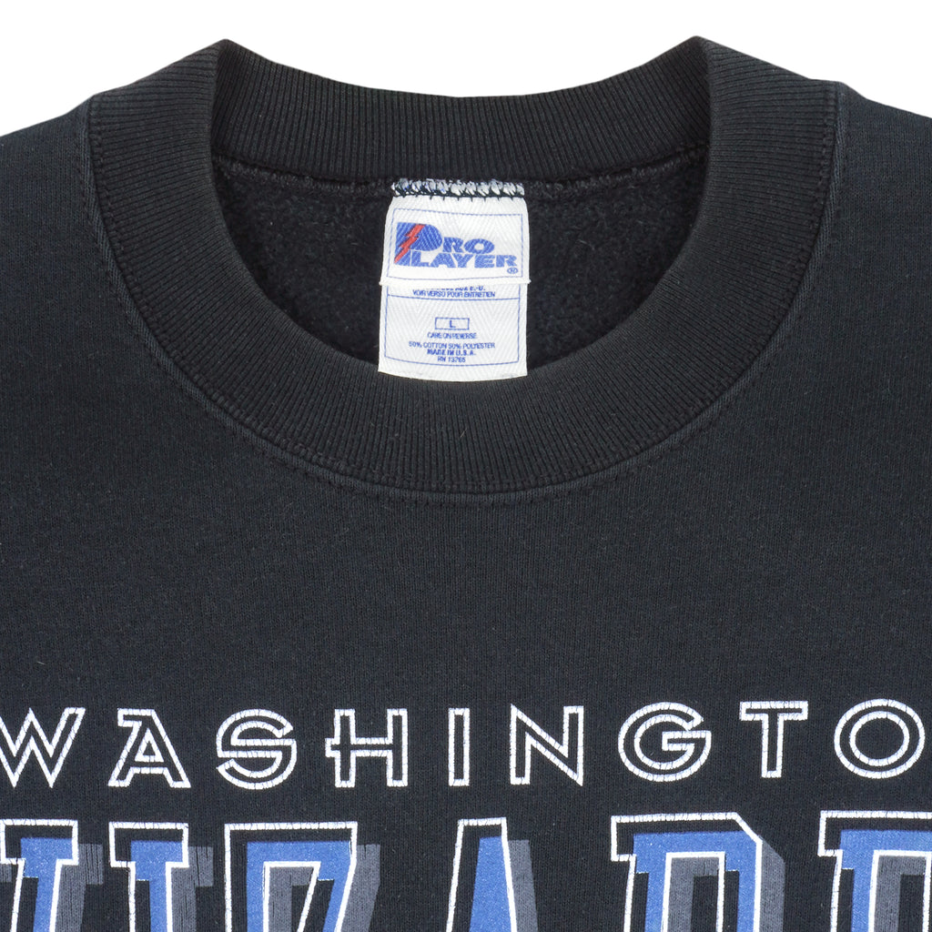 NBA (Pro Player) - Washington Wizards Crew Neck Sweatshirt 1990s Large Vintage Retro Basketball