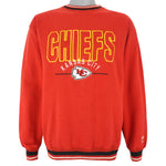 NFL (Logo 7) - Kansas City Chiefs Embroidered Sweatshirt 1990s Large Vintage Retro Football