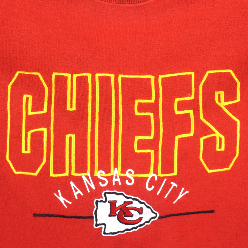 Vintage NFL (Logo 7) - Kansas City Chiefs Embroidered Sweatshirt 1990's ...