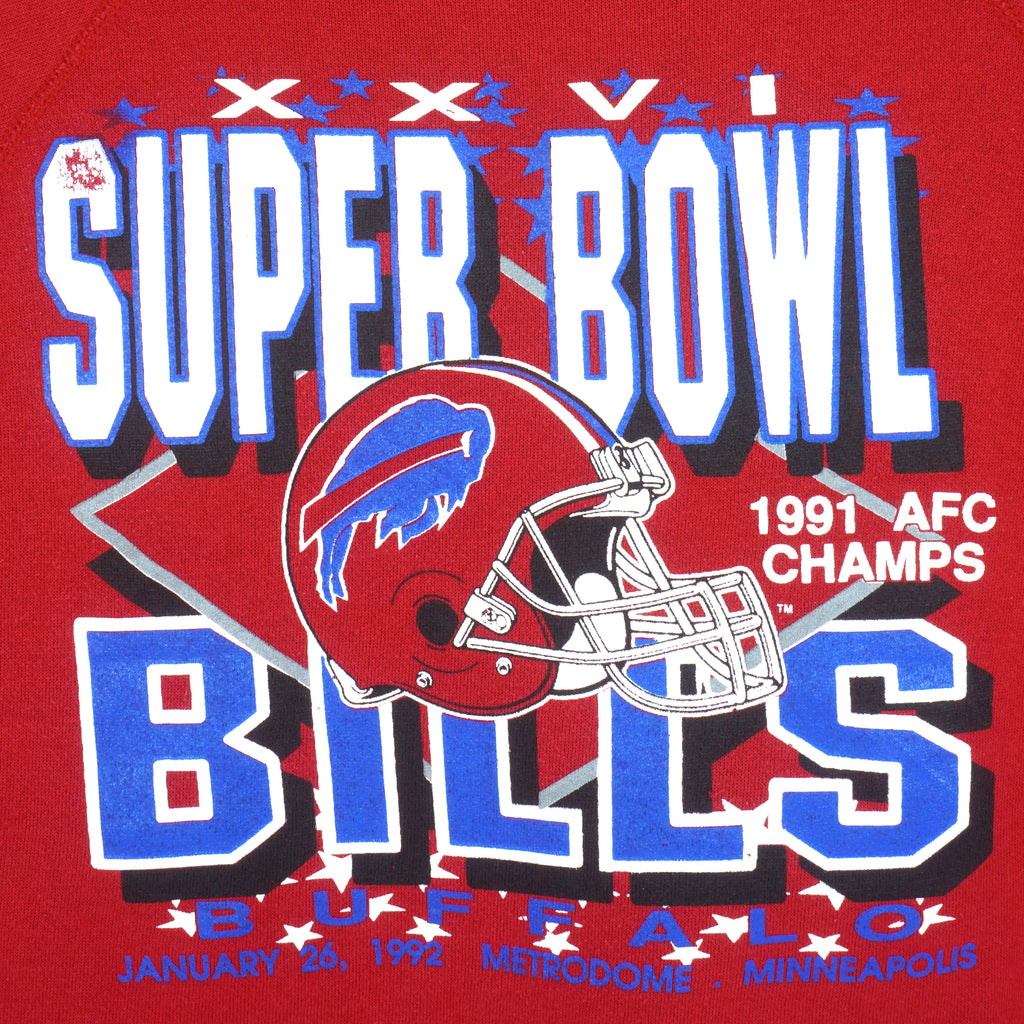 NFL - Buffalo Bills, Super Bowl 28th Crew Neck Sweatshirt 1991 2X-Large Vintage Retro Football