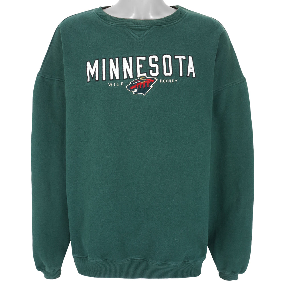 NHL - Minnesota Wild Embroidered Sweatshirt 2000s X-Large Vintage Retro Hockey