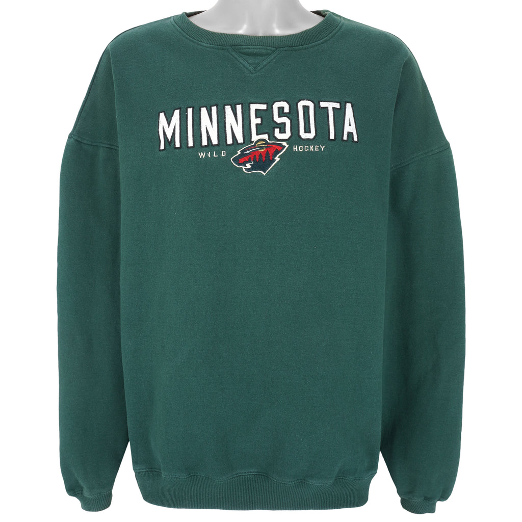 NHL - Minnesota Wild Embroidered Sweatshirt 2000s X-Large Vintage Retro Hockey