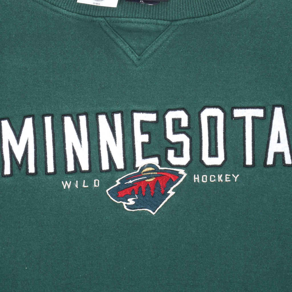 NHL - Minnesota Wild Embroidered Sweatshirt 2000s X-Large Vintage Retro Hockey