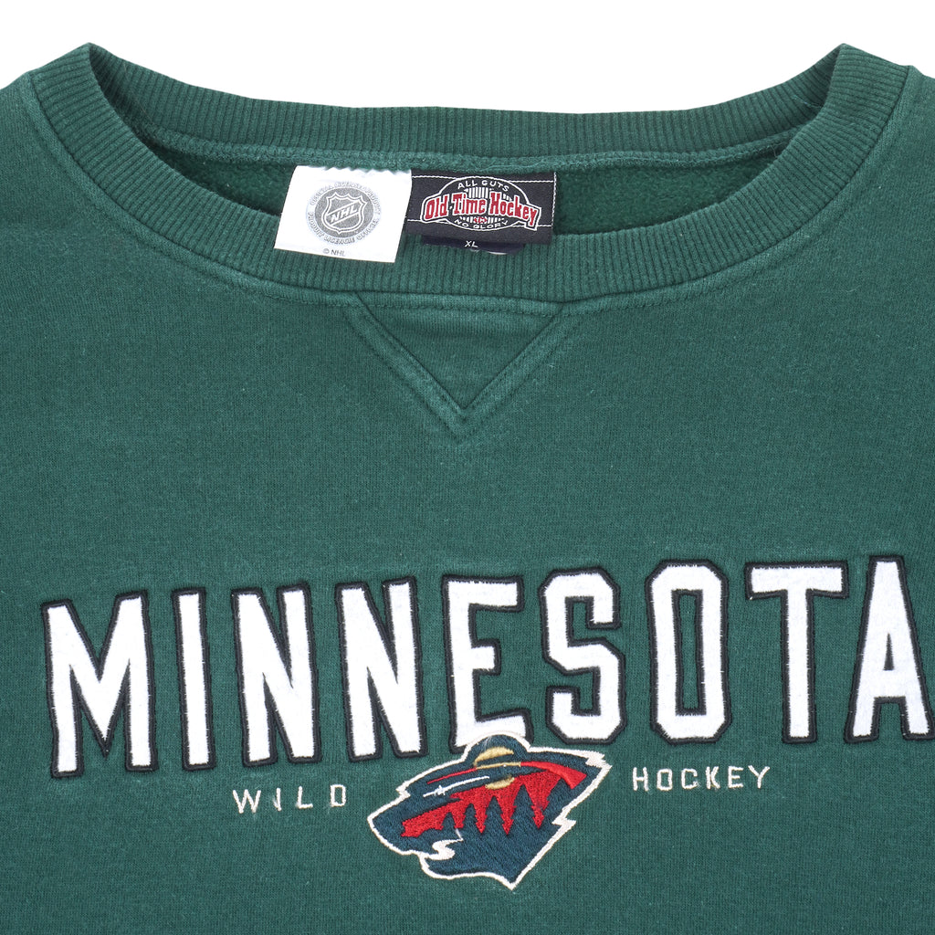NHL - Minnesota Wild Embroidered Sweatshirt 2000s X-Large Vintage Retro Hockey