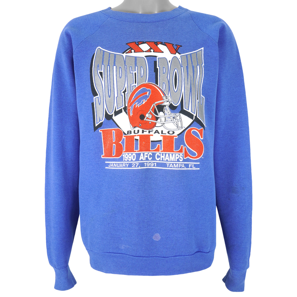NFL - Buffalo Bills, AFC Champs, Super Bowl 25th Sweatshirt 1991 2X-Large Vintage Retro Football