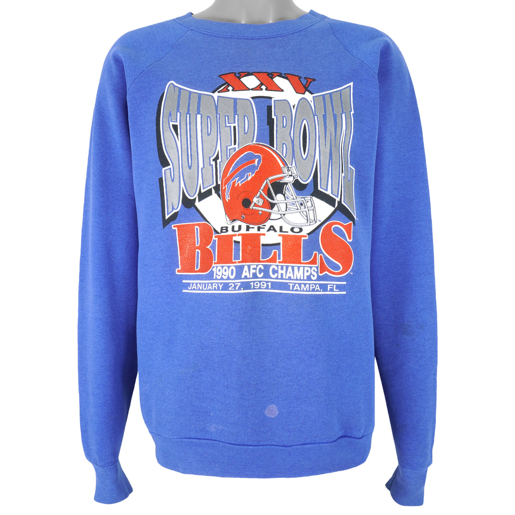 NFL - Buffalo Bills, AFC Champs, Super Bowl 25th Sweatshirt 1991 2X-Large Vintage Retro Football