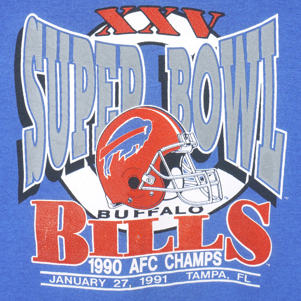 NFL - Buffalo Bills, AFC Champs, Super Bowl 25th Sweatshirt 1991 2X-Large Vintage Retro Football