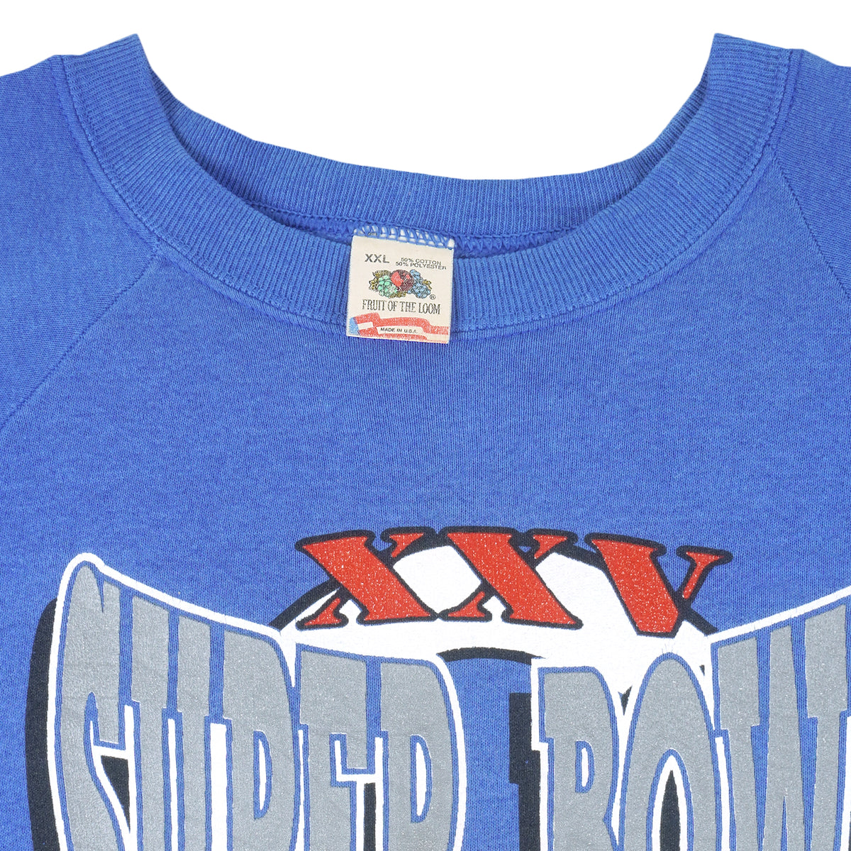NFL - Buffalo Bills, AFC Champs, Super Bowl 25th Sweatshirt 1991 2X-Large Vintage Retro Football