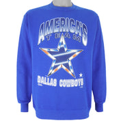 NFL (Salem) - Dallas Cowboys Spell-Out Sweatshirt 1990s Large Vintage Retro Football