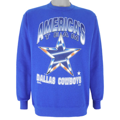 NFL (Salem) - Dallas Cowboys America's Team Crew Neck Sweatshirt 1990s Large