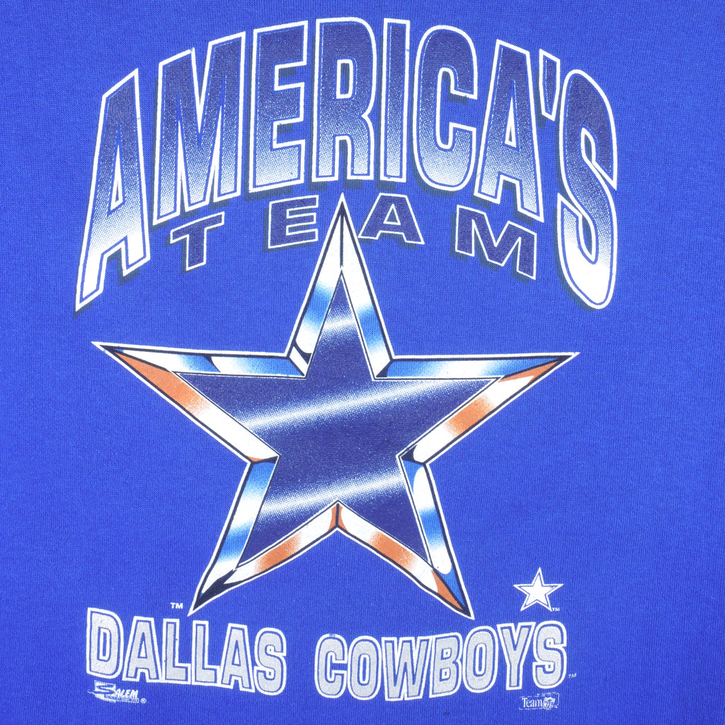 NFL (Salem) - Dallas Cowboys Spell-Out Sweatshirt 1990s Large Vintage Retro Football