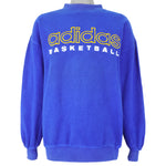 Adidas - Basketball Embroidered Crew Neck Sweatshirt 1990s X-Large
