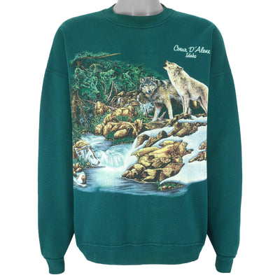 Vintage (Habitat) - Wolves Crew Neck Sweatshirt 1990s XX-Large