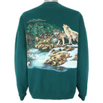 Vintage (Habitat) - Wolves Crew Neck Sweatshirt 1990s XX-Large Vintage Retro