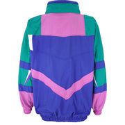 Puma - Green, Pink & Blue Colorblock Jacket 1990s X-Large Vintage Retro