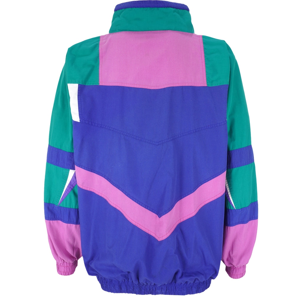 Puma - Green, Pink & Blue Colorblock Jacket 1990s X-Large Vintage Retro