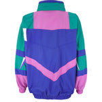 Puma - Green, Pink & Blue Colorblock Jacket 1990s X-Large Vintage Retro