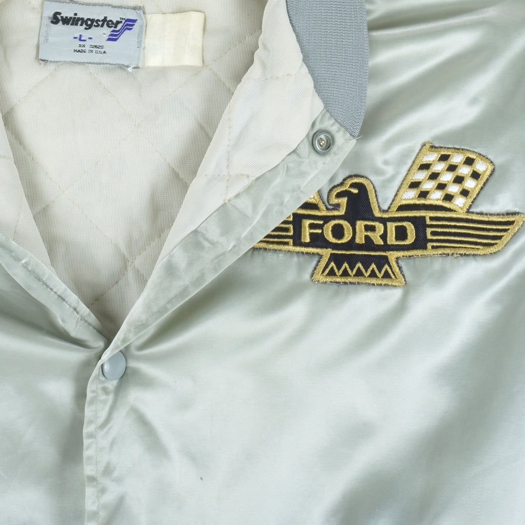 NASCAR (Swingster) - Ford Racing Satin Jacket 1990s Large Vintage Retro